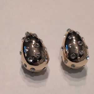 Elegant Gold and Silver Stud Earrings